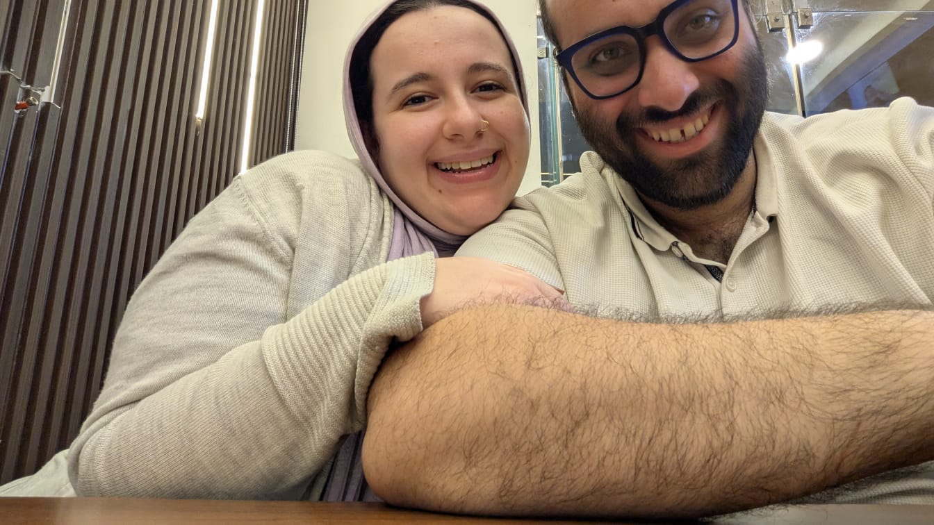 Ziad and Jessy smiling together